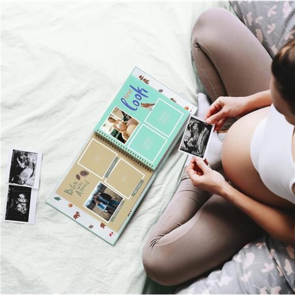 Baby Memory Book - Milestone Keepsake Baby Photo Album - First 5 Years Scrapbook - Picture 3 of 8